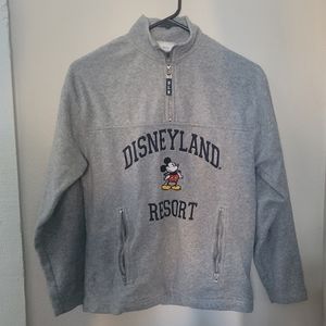 Vintage Disneyland resort gray quarter zip mock neck size large mickey mouse